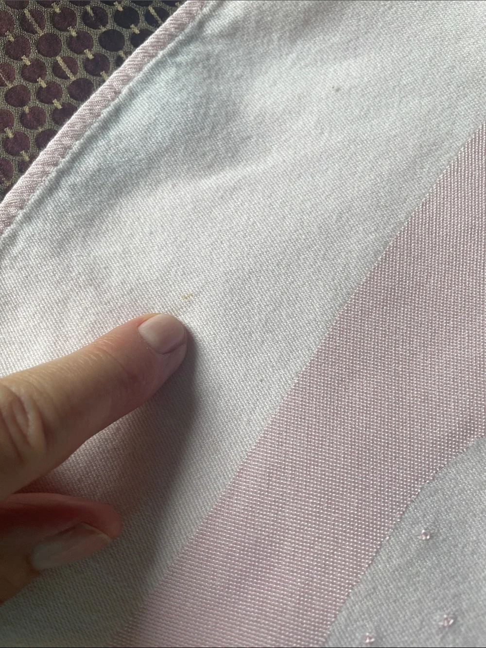 Vintage Pink Bow Damask Rectangle Tablecloth 44x60 Great Condition